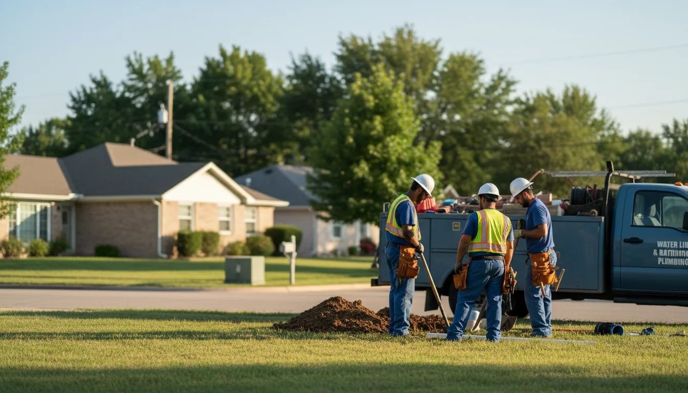 Residential water line and bathroom plumbing service in Valley Falls, KS